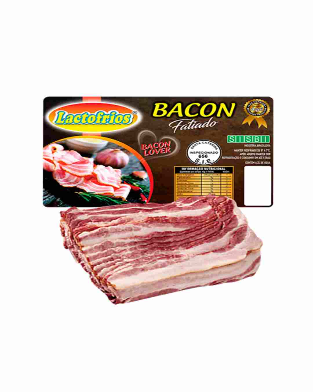 Bacon Fatiado Lactofrios 1kg